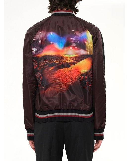 Lanvin Red Dune Baseball Jacket for men
