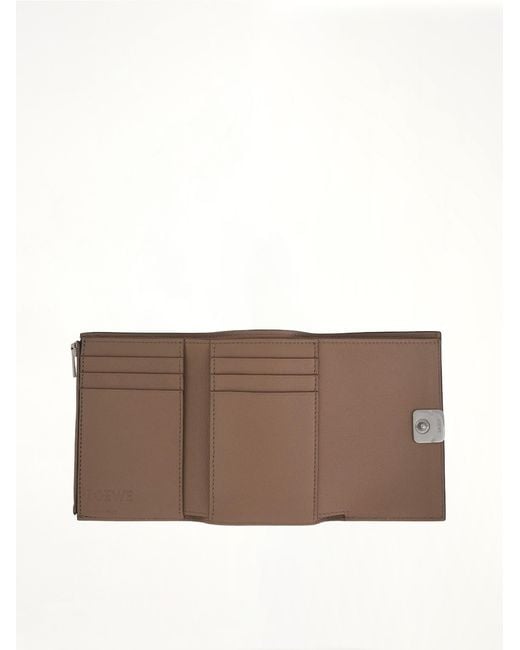 Loewe Brown Anagram Small Vertical Wallet