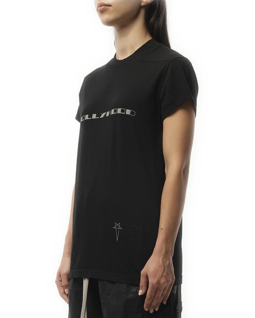 Rick Owens Black Hollywood Small Level T, 100% Cotton, Size: Medium