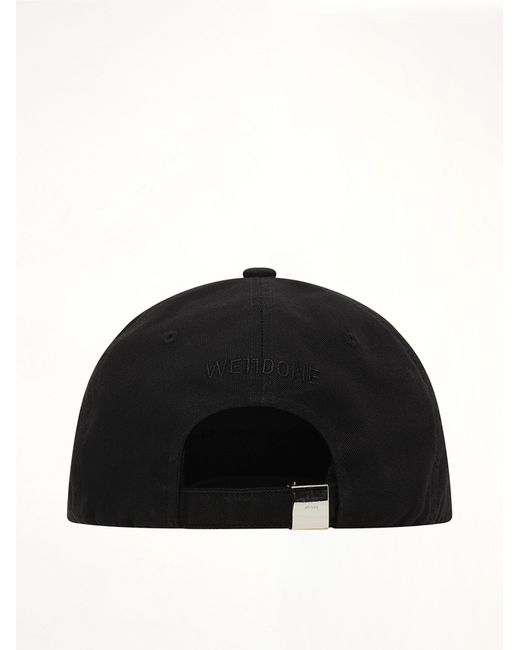 we11done Black Spike Rose Cap for men
