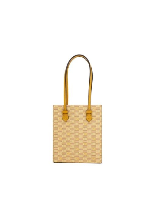 Moreau Yellow Cannes Vertical Tote Mm With Stripes