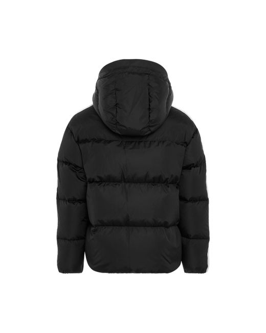 Palm Angels Black 'Hooded Track Down Jacket, Long Sleeves, /, 100% Polyamide, Size: Small for men