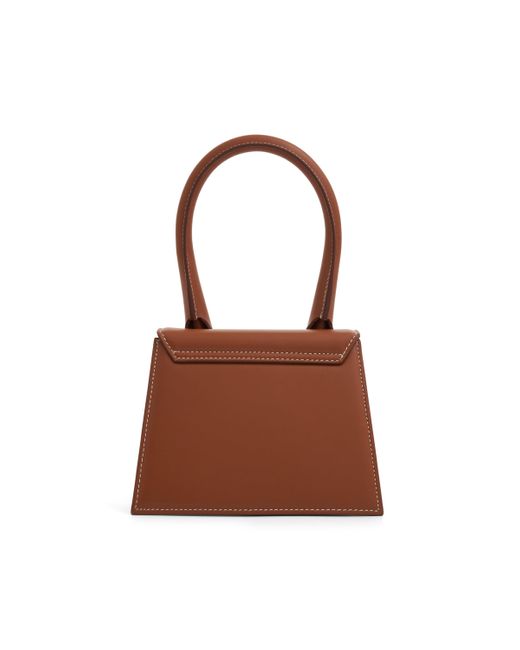 Jacquemus Brown Le Chiquito Moyen Leather Bag, Light, 100% Leather