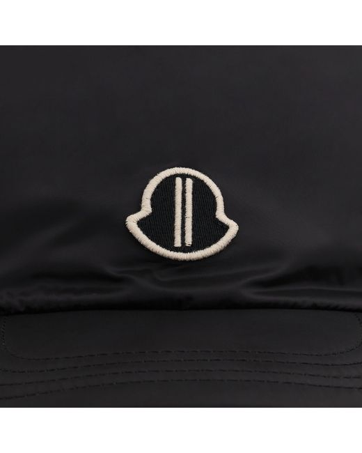 Rick Owens Black Moncler X Baseball Hat, , 100% Cotton for men