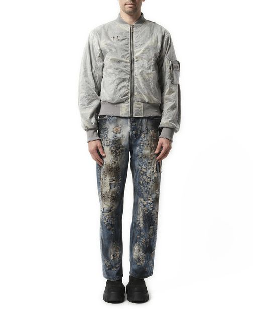 THUG CLUB Gray Clouded Tango Charlie Bomber, 100% Cotton for men