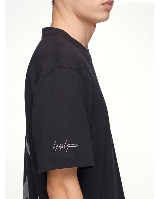 Y-3 Black F1 Star Ss T-Shirt for men
