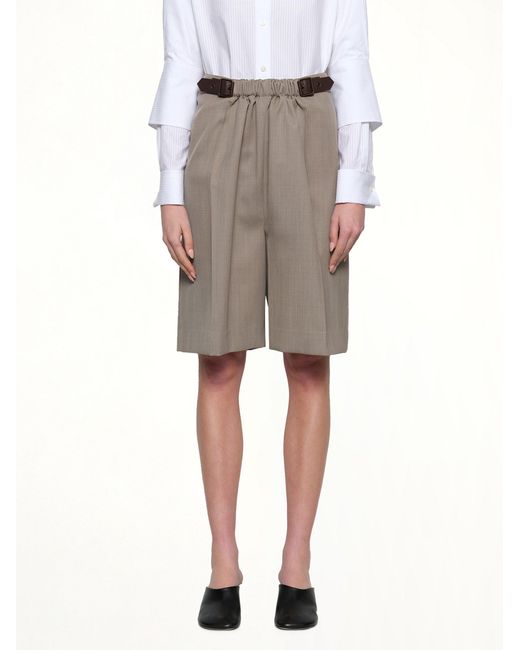 Loewe Gray Belted Shorts