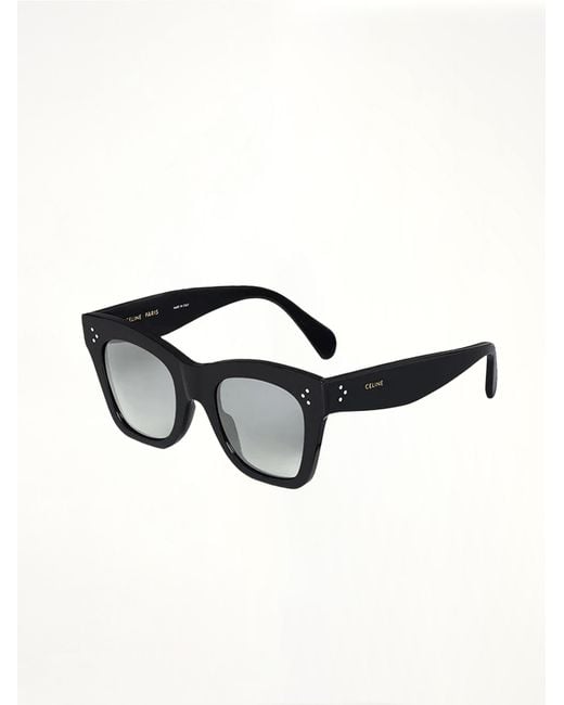 Céline Black Cl4004In 5001D Cat Eye Sunglasses With Smoke Polarised Lens