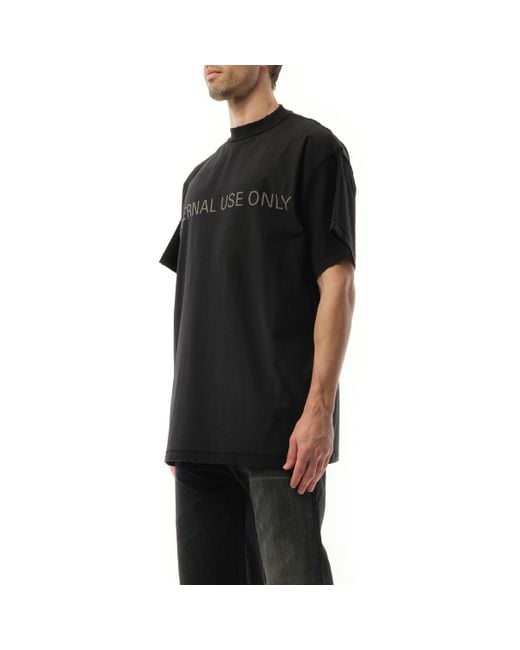 Balenciaga Black Internal Use Inside Out Oversized Cotton T-Shirt for men