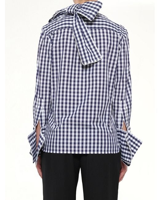 JWA Blue Scarf Gingham Shirt