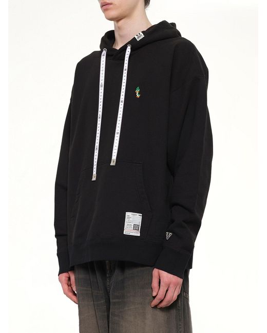 Maison Mihara Yasuhiro Black Leon Embroidery Hoodie for men