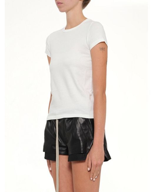 Rick Owens White Cropped Level T