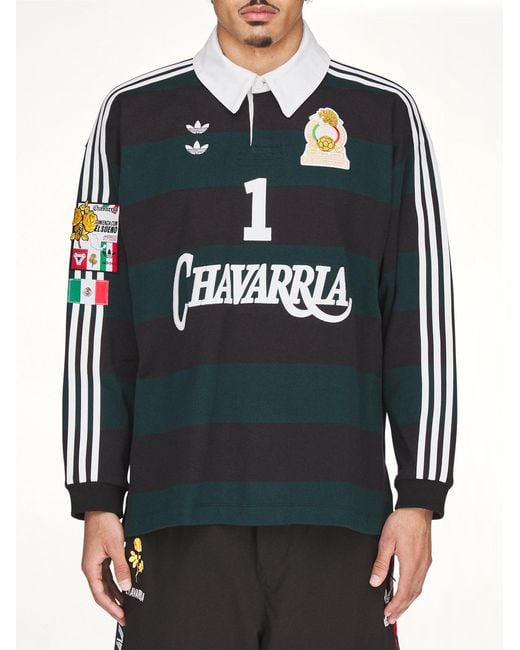Willy Chavarria Black Adidas X Chavarria Portero Rugby Longsleeve for men