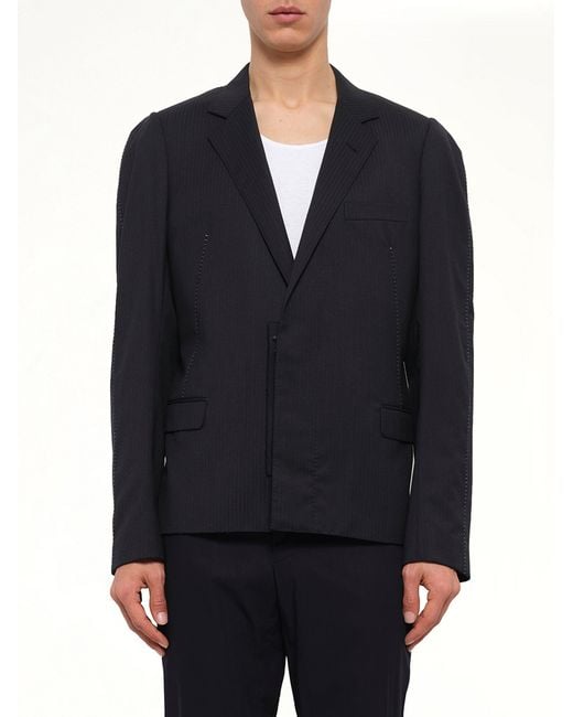 Lanvin Blue Jacket With Displaced Lapel for men