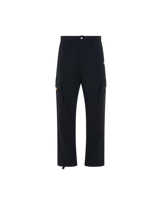 Marcelo Burlon Black 'Cross Nylon Cargo Pants, /, Size: Small for men