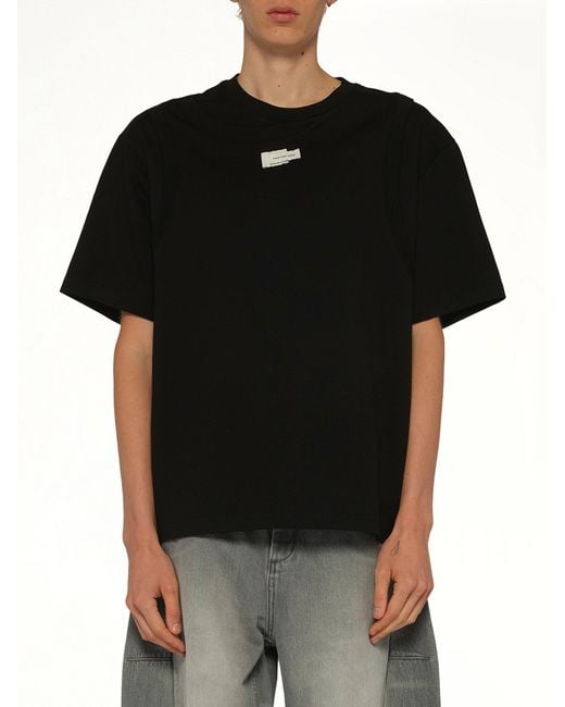 Feng Chen Wang Black Deconstructed T-Shirt for men
