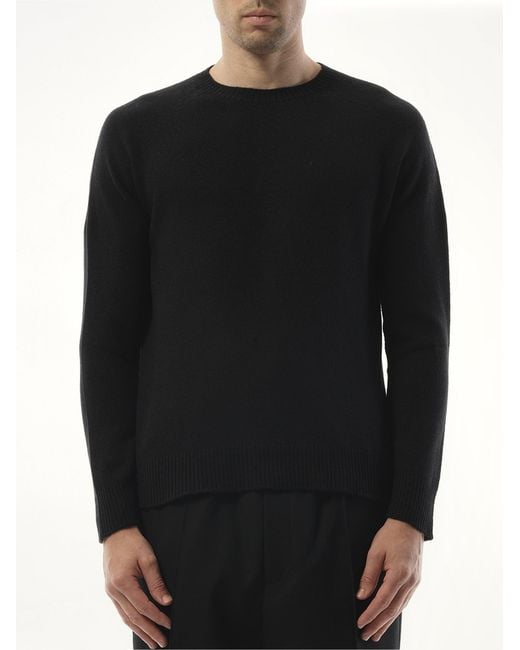 Jil Sander Black Cashmere Seamless Sweater for men
