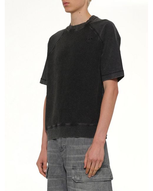 DIESEL Black Wafy-Rag T-Shirt for men