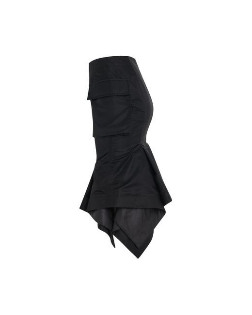 Sacai Black Nylon Twill Trumpet Skirt, , 100% Nylon