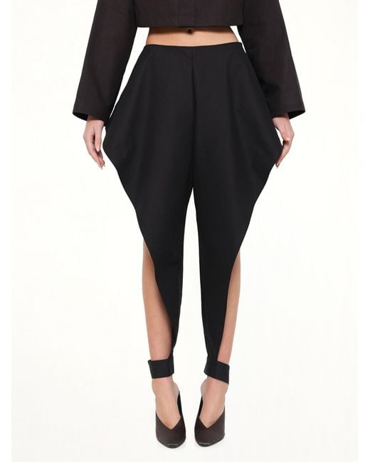 Alaïa Black Tailored Viscose Triangle Pants