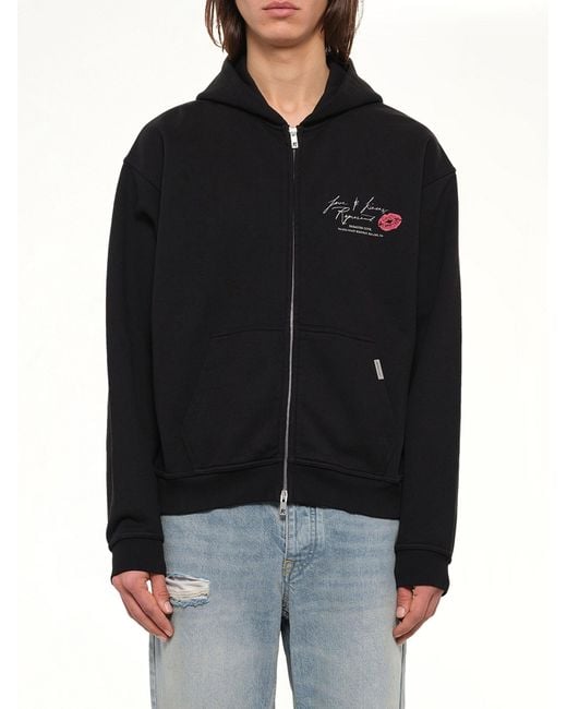 Represent Black Love And Kisses Zip Through Hoodie for men