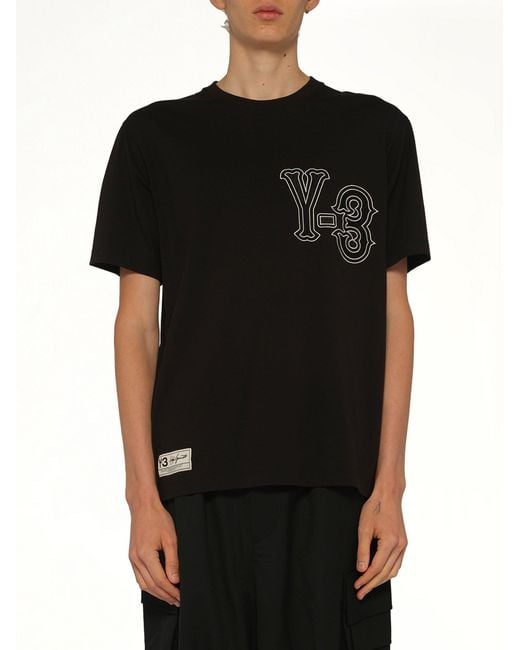 Y-3 Black Elite 5 Graphics T-Shirt for men
