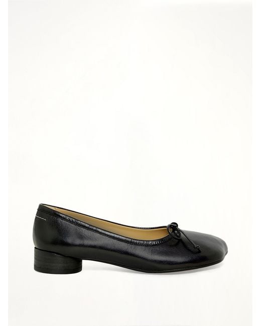 MM6 by Maison Margiela Black Ballet Shoe 3Cm