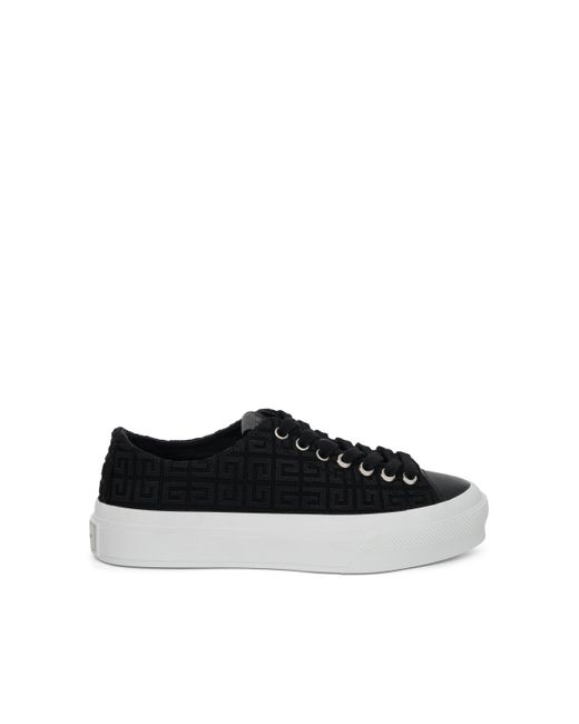Givenchy 4g City Canvas Low Sneaker In Black | Lyst