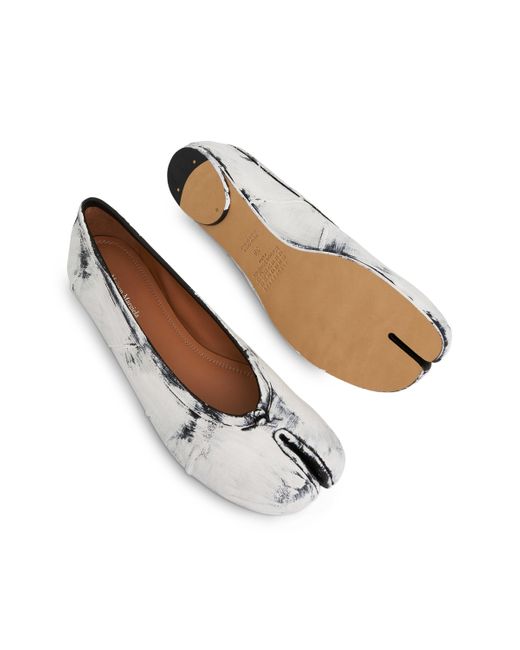 Maison Margiela White New Tabi Ballerina Shoes, /, 100% Calf Leather