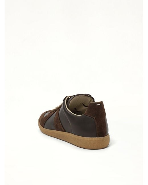 Maison Margiela Brown Replica Leather Sneaker