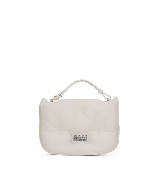 Maison Margiela Leather Glam Slam Flap Mini Bag In White | Lyst
