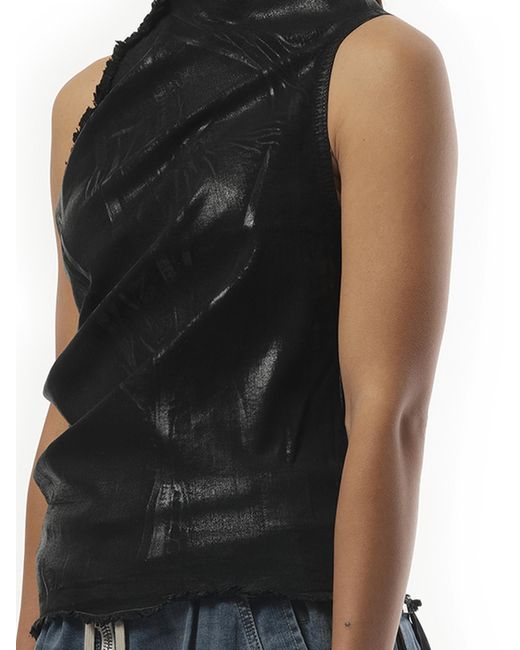 Rick Owens Black Athena Top, 100% Cotton, Size: Small