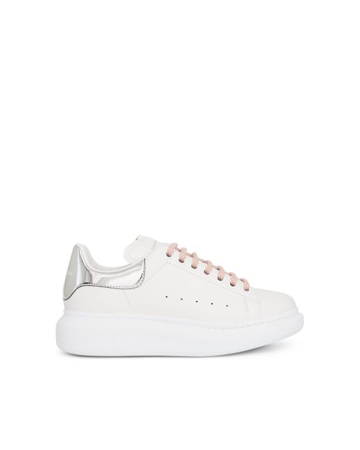 Alexander McQueen White Larry Oversized Sneakers, /, 100% Calf Leather