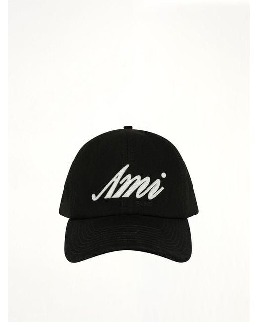 AMI Black Ami Felt Cap for men