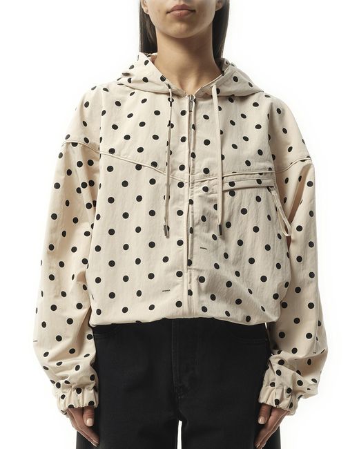 Jacquemus Brown Le Blouson Bateau Dots Logo, Long Sleeves, 100% Polyester