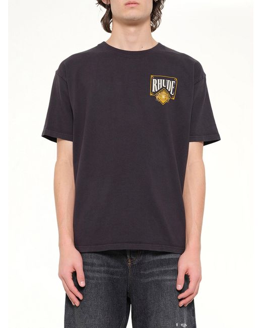 Rhude Black Playing Card T-Shirt for men