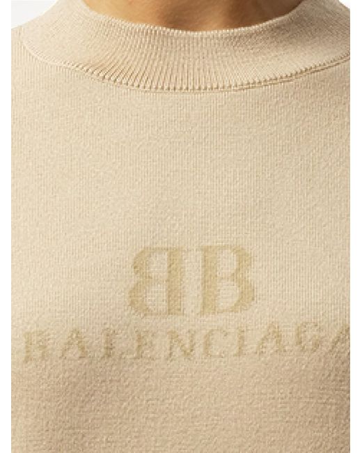 Balenciaga Natural Cropped Sweater