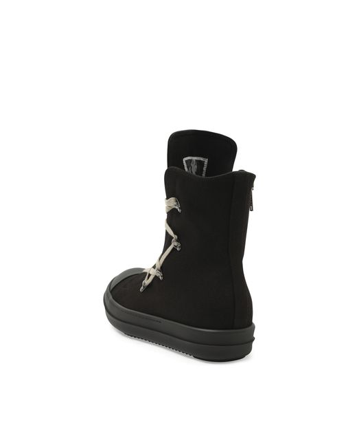 Rick Owens Black Hexa High Sneaks Sneakers, 100% Cotton for men