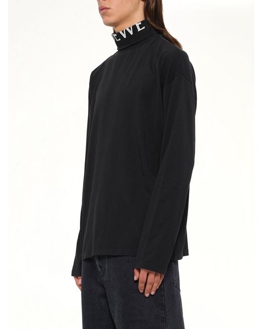 Loewe Black Logo Neck Top for men