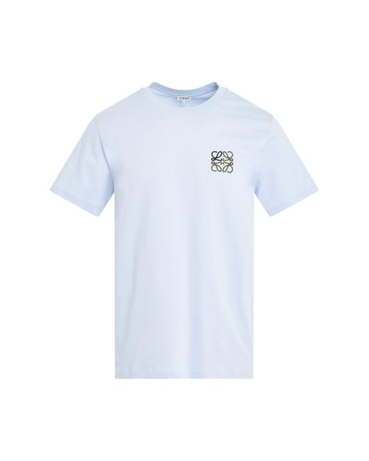 Loewe Blue Anagram Logo T-Shirt, Short Sleeves, Soft, 100% Cotton, Size: Medium for men