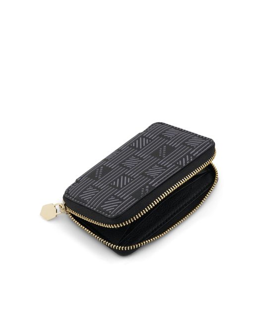 Moreau Black Mini Zip Wallet, , 100% Calfskin