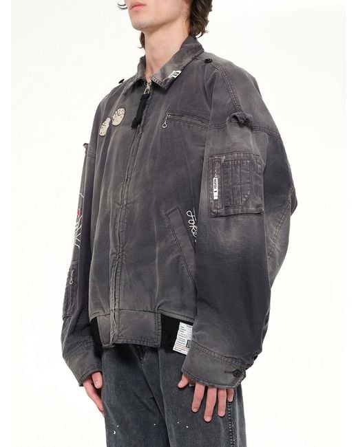 Maison Mihara Yasuhiro Gray Sun Faded Military Jacket for men