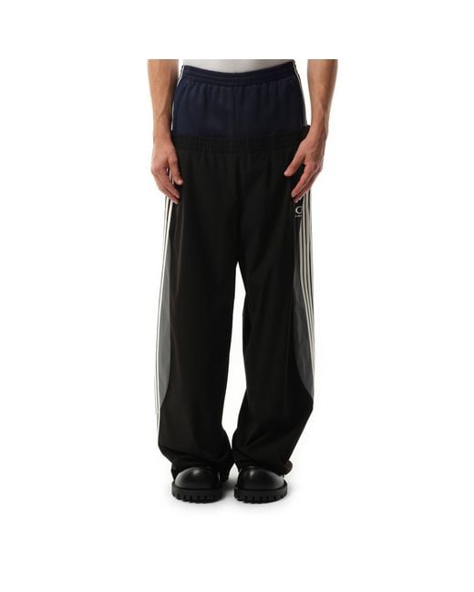 Balenciaga Black Double Waist Tracksuit Pants, 100% Cotton, Size: Small for men