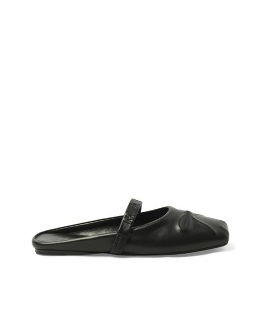Marni Black Little Bow Sabot Sandals, 100% Calf Leather