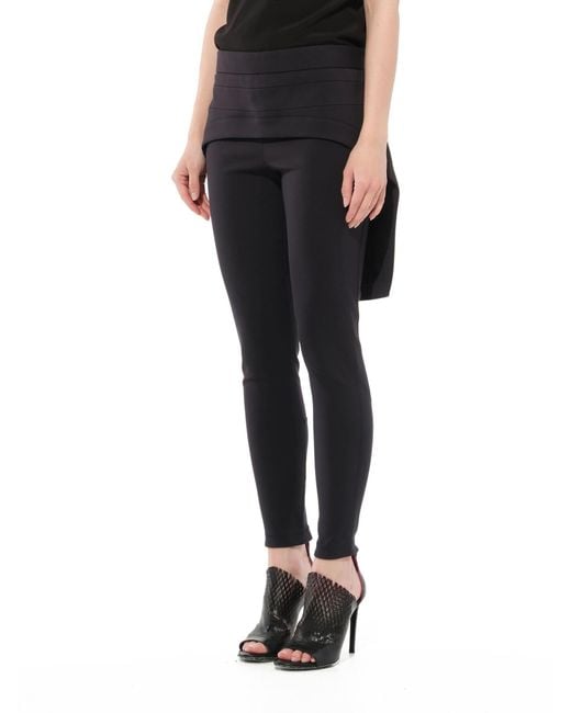 Givenchy Black Layered Skirt Pants With Zip
