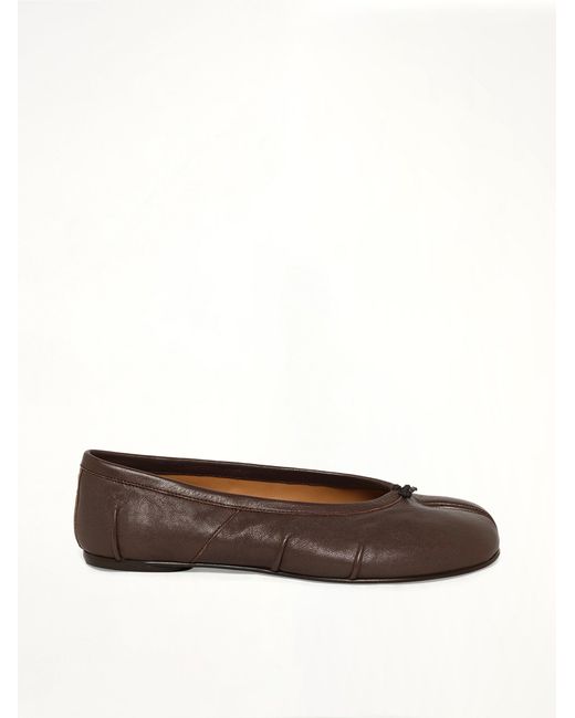 Maison Margiela Brown Tabi Ballerina New
