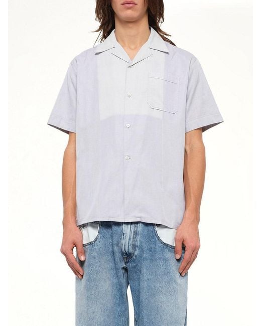 Maison Margiela White Short Sleeve Shirt for men