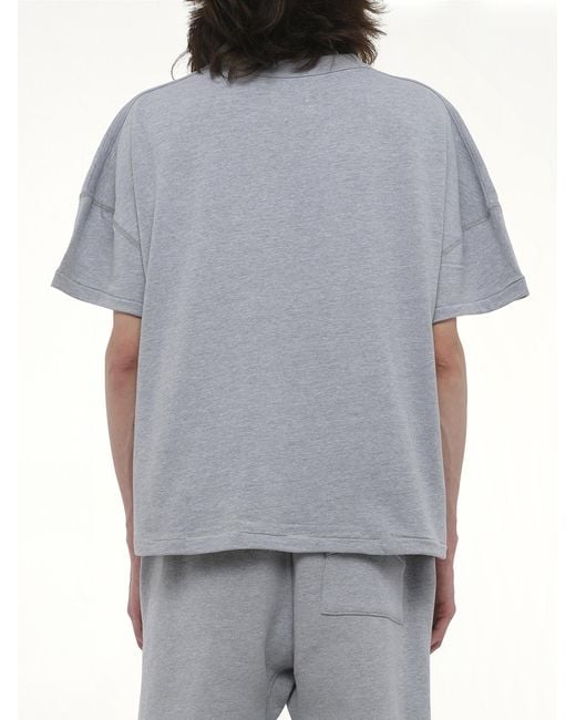 Rhude Gray Classique Reverse T-Shirt, 100% Cotton, Size: Small for men