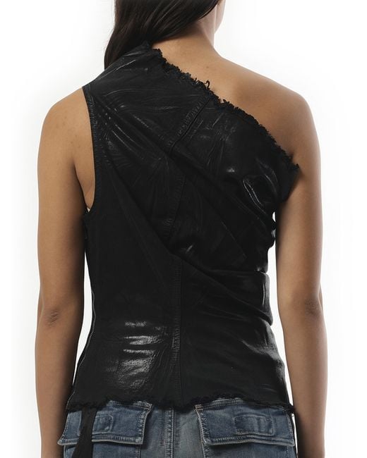 Rick Owens Black Athena Top, 100% Cotton, Size: Small