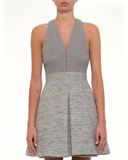 McQueen Gray Racer Box Pit Dress
